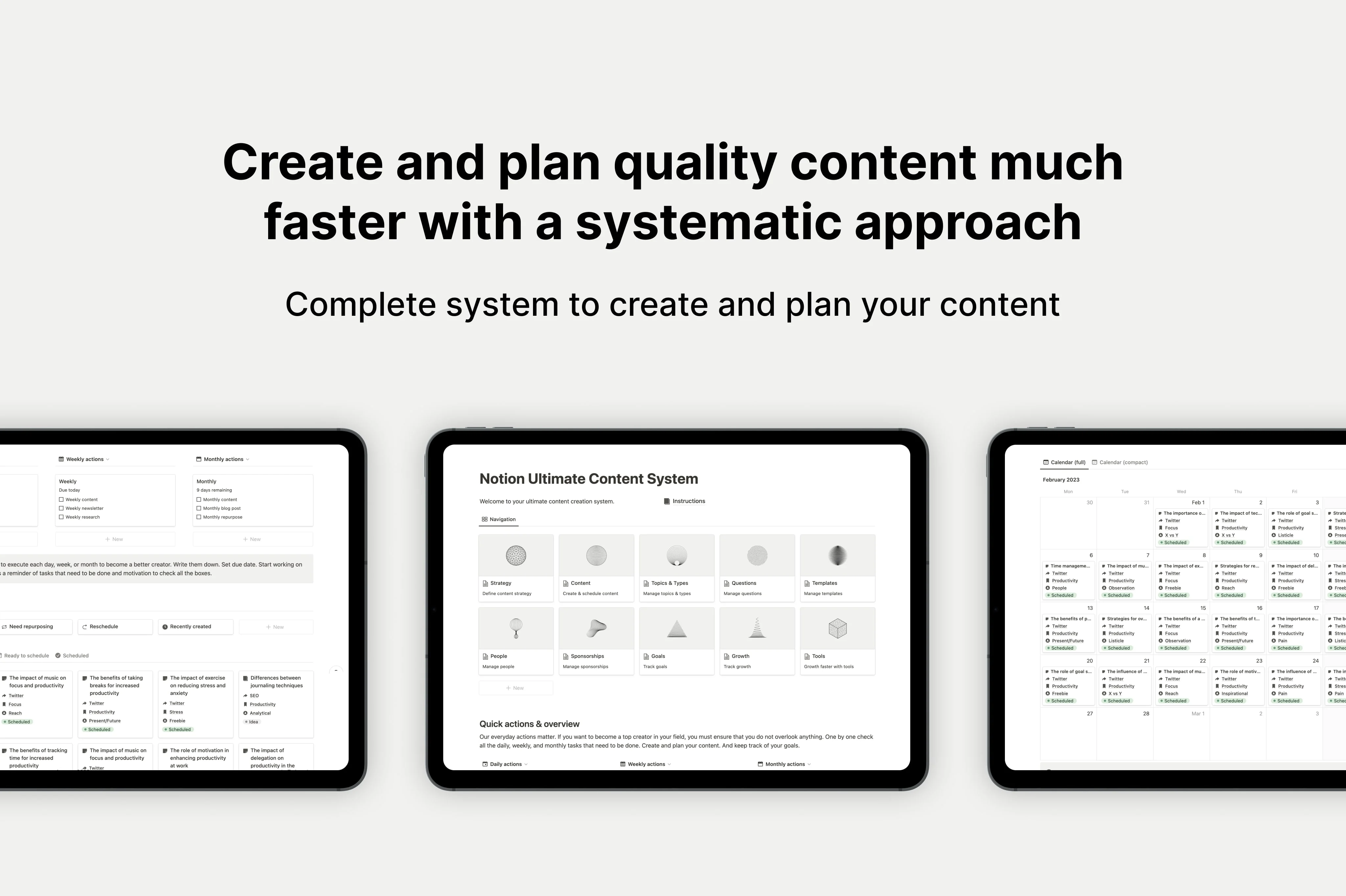 Notion Ultimate Content System